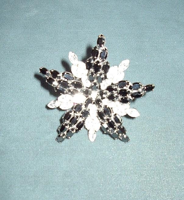 Marquise Cut Hämatit/ Strass Starburst Spray Brosche Art. #766 von bushnellfashions