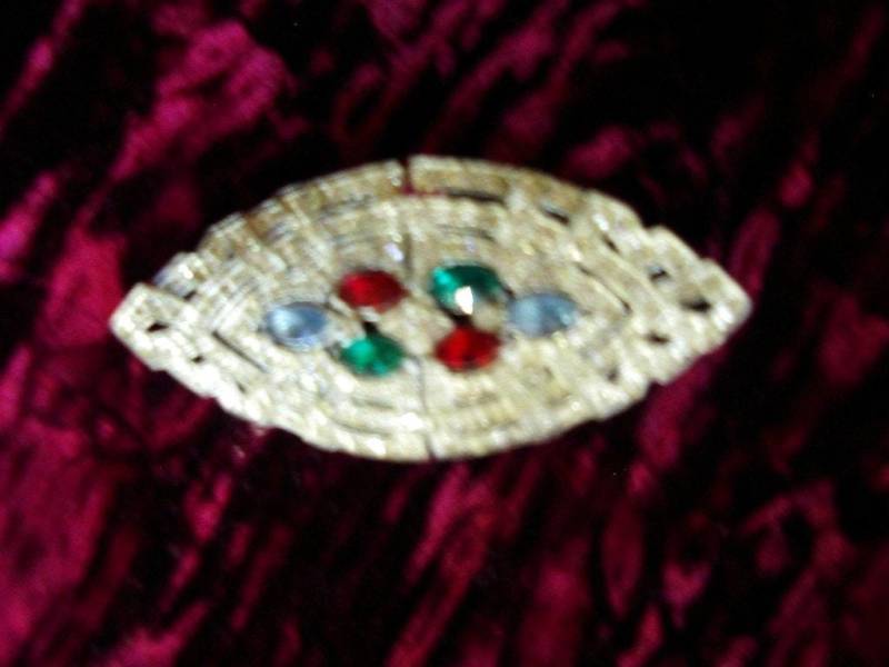 Modell "A" Era Original 1928-1931 Strass Brosche/Multi Stone Center Art. #822 von bushnellfashions