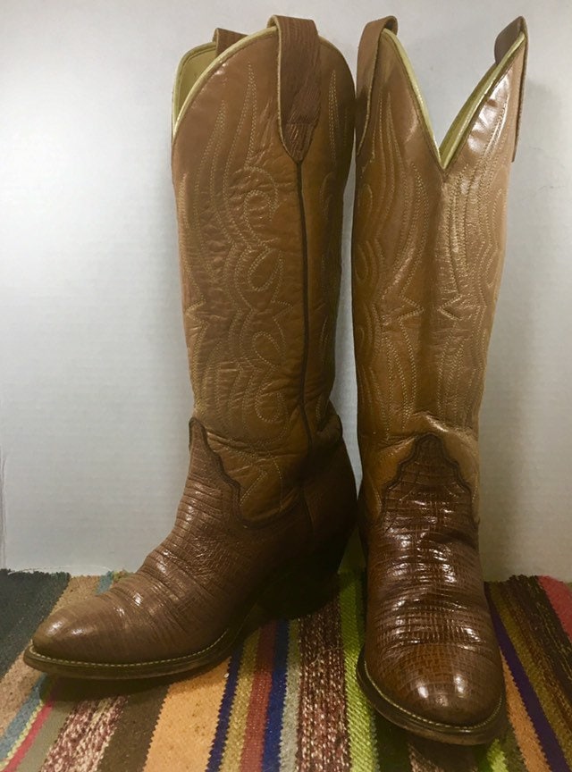 Hoher Tan Acme Cowgirl Stiefel Größe 6 1/2 Hoher Tan Acme Cowgirl Stiefel Größe 6 1/2 von busstopshop