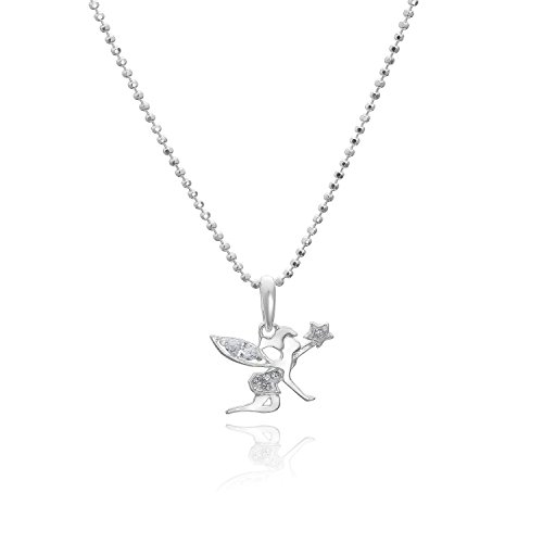 butterfly Kinderkette Mädchen Kette Sterling-Silber 925 Swarovski Elements Feen-Anhänger Fee farblos längen-verstellbar Eco-Verpackung Taufe Geschenk von butterfly