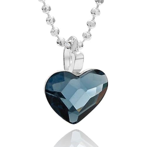 butterfly Funkelnde Herzform Halskette Mit Verstellbarem Silberketten Und Kristallanhänger von butterfly