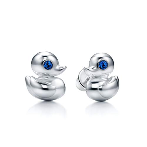 butterfly Mädchen Ohrringe Stecker Silber 925 Blau Ente Nachhaltige Verpackung Taufe Geschenk von butterfly