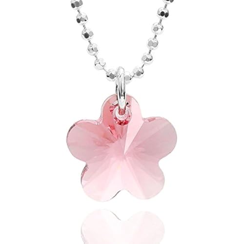 butterfly Kinderkette Mädchen Hals-Kette Silber 925 Blume Anhänger rosa längen-verstellbar Nachhaltige Verpackung Taufe Geschenk von butterfly