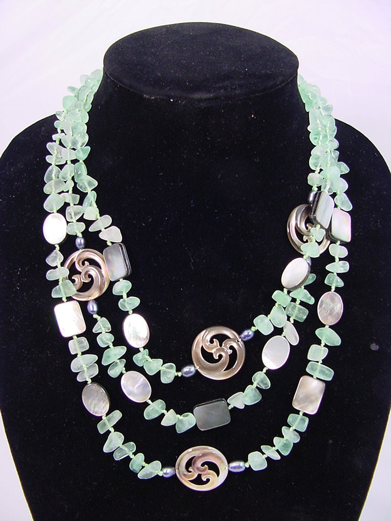 Florite Multistrang Perlmutt Kette 2251P Florite Multistrang Perlmutt Kette 2251P von butw
