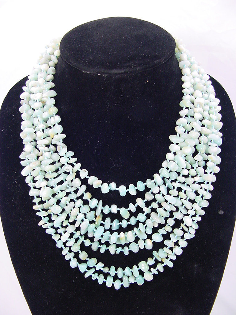 Gefärbte Quarz Mehrstrang Halskette Farbabgestufte Perlen 2261P von butw