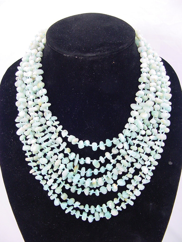 Gefärbte Quarz Mehrstrang Halskette Farbabgestufte Perlen 2261P von butw