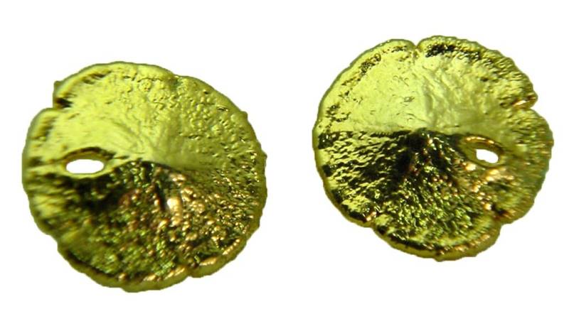 Gold Filled Gegossen Aus Echten Sand Dollar Paar Post Ohrringe 7418C Gold Filled Gegossen Aus Echten Sand Dollar Paar Post Ohrringe 7418C von butw