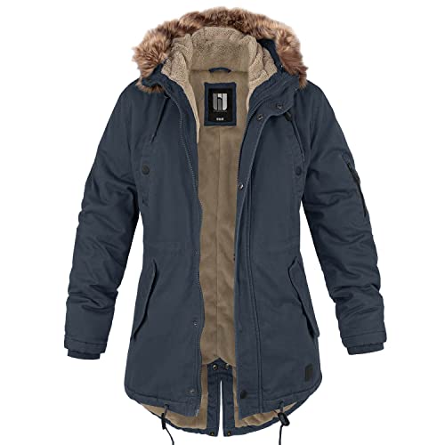 bw-online-shop Ladies Fishtail Winterparka mit Futter navy - L von bw-online-shop