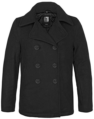 bw-online-shop Navy Pea Coat Wintermantel Jacke, Gr. S, schwarz von bw-online-shop