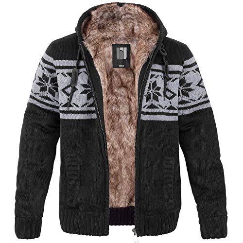 bw-online-shop Norweger Strickjacke Taylor schwarz - XL von bw-online-shop