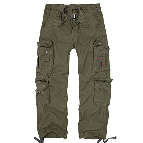 bw-online-shop Squad Vintage Cargohose Oliv - Größe W32/L30 von bw-online-shop