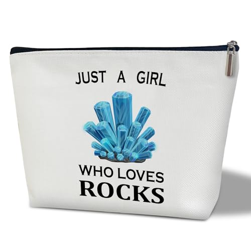 Make-up-Tasche zum Sammeln von Felsen, Geologie-Geschenke für Frauen, Geschenk für Geologen, Steinmineral-Sammler, Lehrer, Schwester, Tochter, Mutter, Freunde, Multifunktions-Kulturbeutel, von bxtala