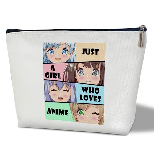 bxtala Anime-Make-up-Tasche, Anime-Liebhaber, Geschenke für Frauen, Geschenk für japanische Anime-Fans, Schwester, Tochter, Besties, Mutter, Freunde, multifunktionaler Kulturbeutel, Reisezubehör, von bxtala