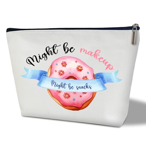 bxtala Make-up-Tasche, Might Be Makeup Might Be Snacks, Make-up-Reisetasche, Weihnachtsgeschenk für Frauen, Tochter, Freundschaft, Besties, Kulturbeutel, Mutter, Schwester, Reisezubehör-Tasche -13, von bxtala