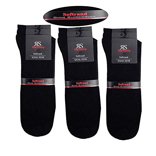 by Riese 3 Paar XXL schwarze Herrensocken Business-Socken Übergröße (50-52) von by Riese