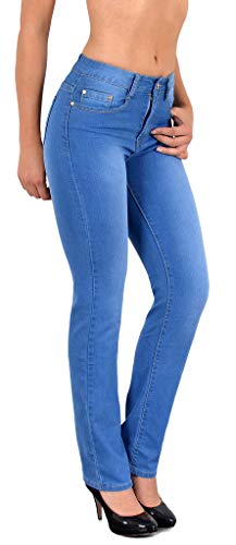 ESRA Damen Jeans Hose Damen Jeanshose gerader Schnitt Straight bis Übergrösse G400 von ESRA