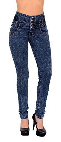 ESRA Damen Jeans Hose Skinny Jeanshose Damen High Waist Hochbund bis Übergröße J22 von ESRA