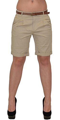 ESRA Damen Shorts Kurze Hose Baumwolle Damen Sommerhose Damenshorts aktuelle Farben H31 von ESRA