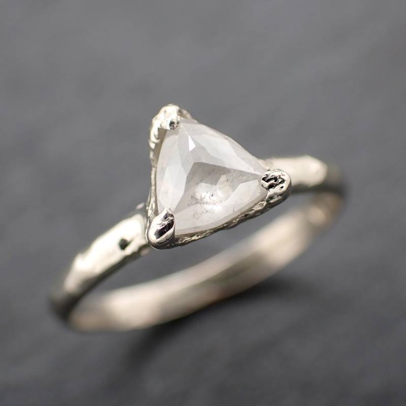 Fancy Cut Diamant Solitär Verlobungsring | 18K Weißgold Ehering 1351 Angelline von byAngeline