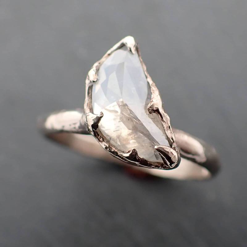 Antiker Stil Mond Diamant Solitär Verlobungsring 18K Weißgold Ehering Handgemacht Vonangeline 3352 von byAngeline