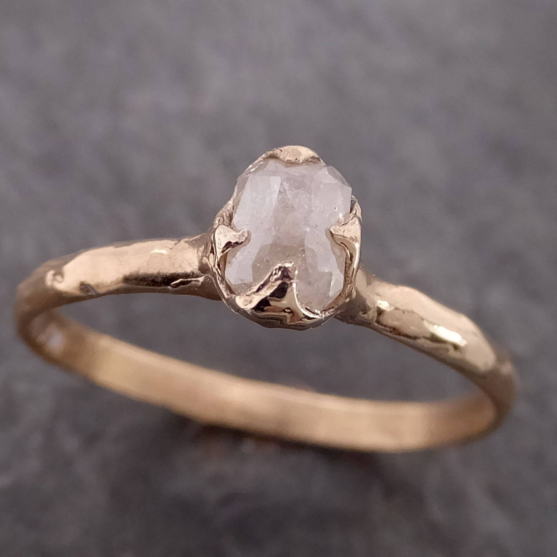 Fancy Cut Weißer Diamant Solitär Verlobungsring Gelbgold Ehering 2119 Angelline von byAngeline