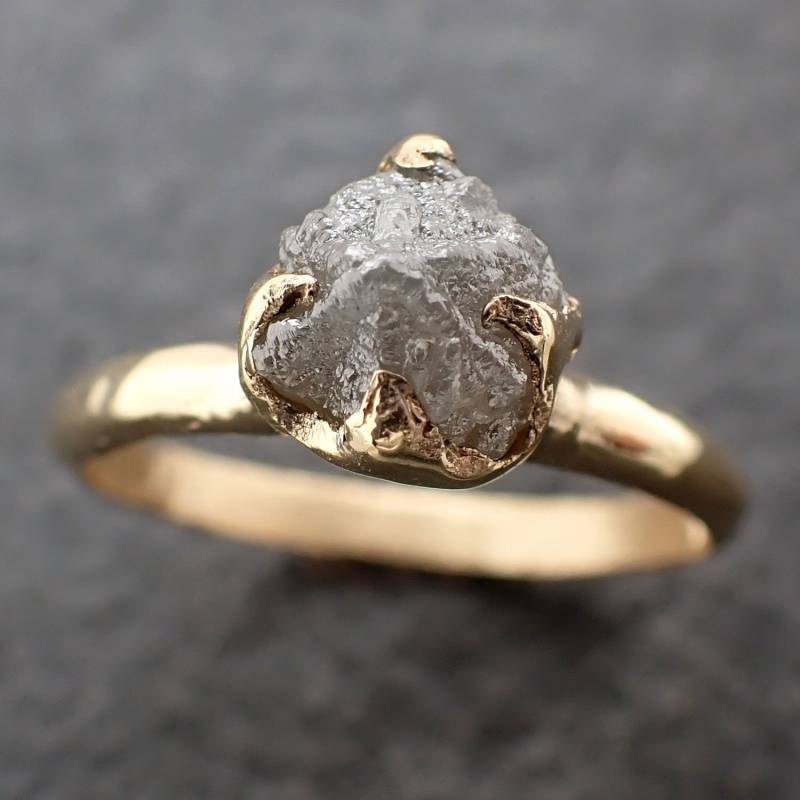 Rohdiamant Solitär Verlobungsring | Recyceltes 585Er Gelbgold von byAngeline