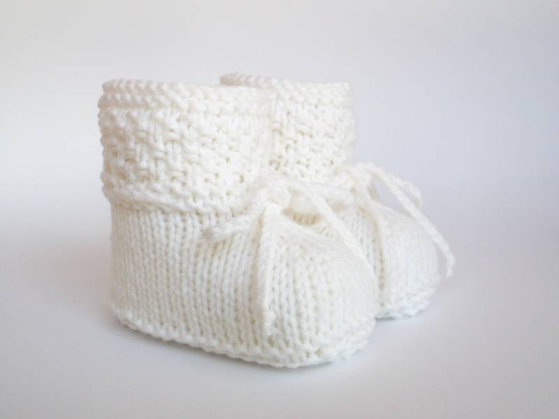 Taufschuhe Babyschuhe Softwolle Gestrickt Strickschuhe Baby Taufe Geschenk Geburt von byEllyshop