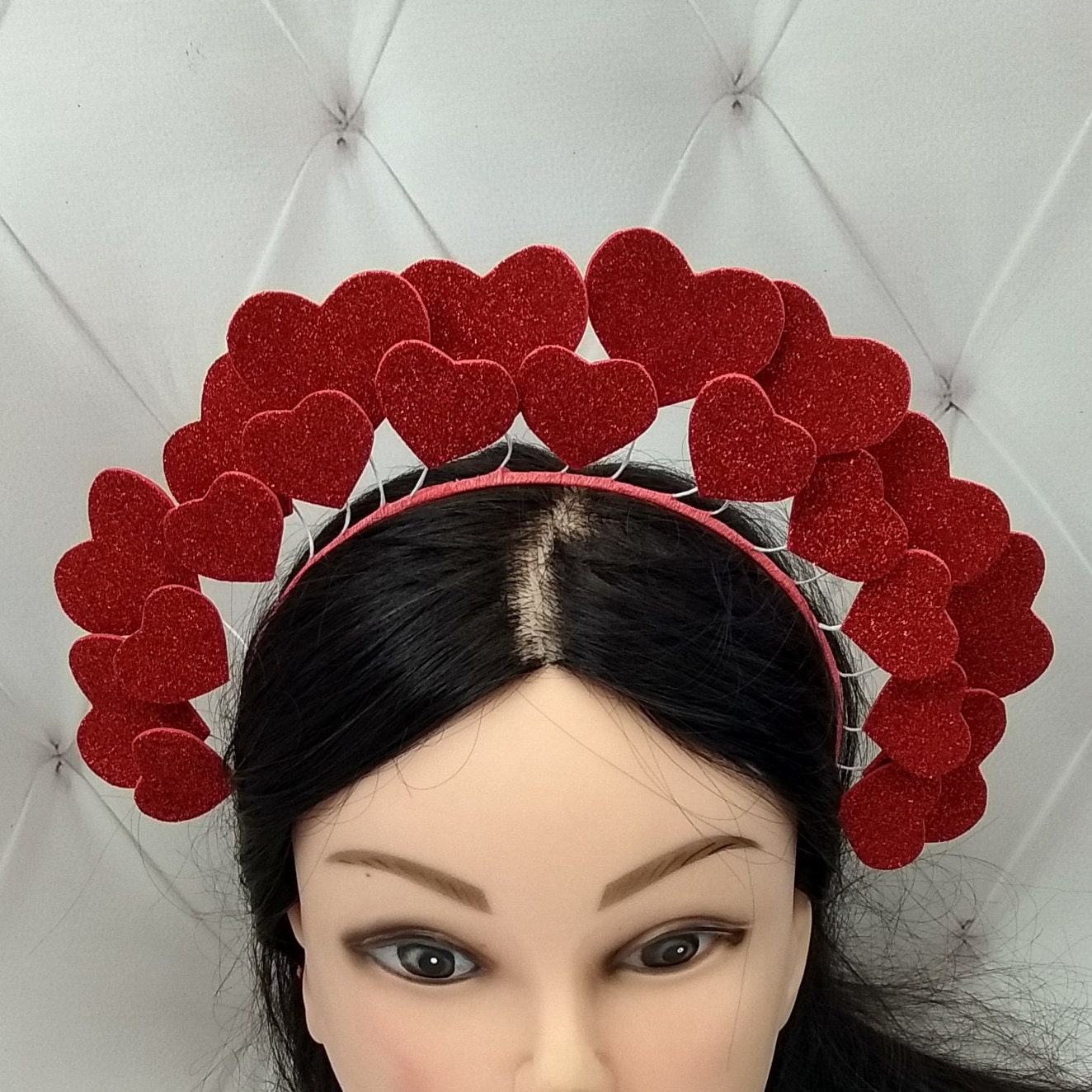 Königin Der Herzen Krone Valentinstag Headpiece Halo Kopfschmuck Für Frauen Rotes Herz Tiara Stirnband Erwachsene von byIraFomina