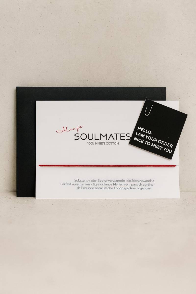 Always Soulmates Rotes Armband Roter Faden Im Set // Freundschaft Seelenverwandt Freunde Glück Hoffnung Freundschaftsband Glücksbringer von byJINNYS