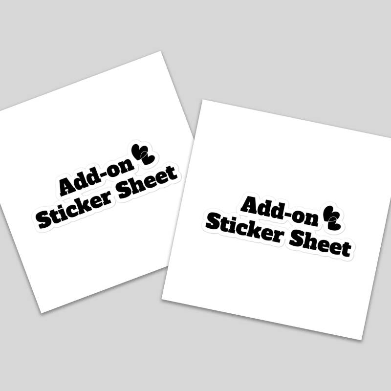 Add-On Custom Portrait Sticker Sheet Mit Dem Gleichen Design von byGiggleBubble