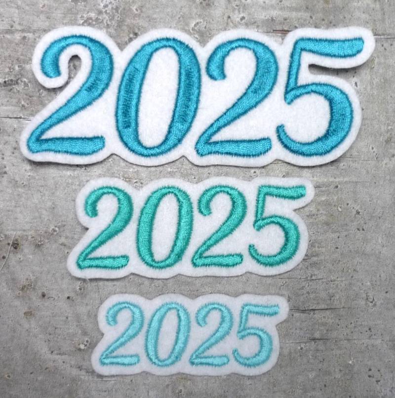 2025 Jahreszahl | S1 Aufnäher/Applikation Gestickt Auf Weißem Filz 3 Größen Farbauswahl Schultüte 2025 Jahreszahl | S1 Aufnäher/Applikation Gestickt Auf Weißem Filz 3 Größen Farbauswahl Schultüte von byKikkine