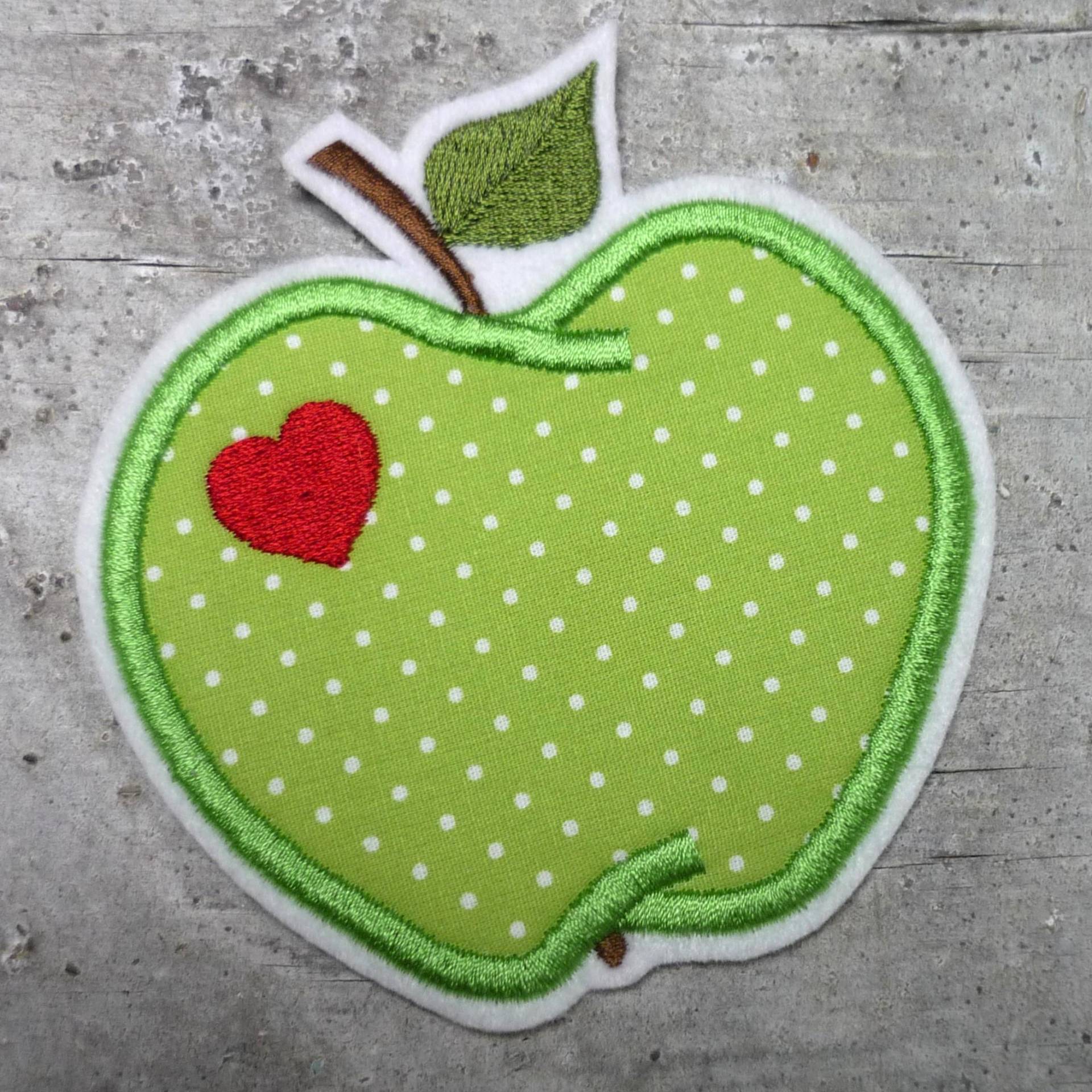 Apfel Aufnäher/Applikation Obst Früchte Apfel Aufnäher/Applikation Obst Früchte von byKikkine