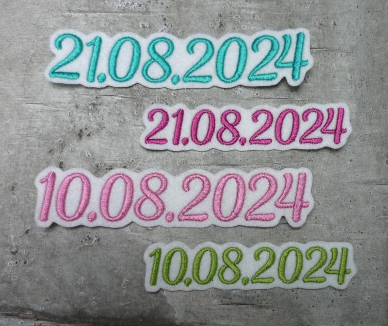 Datum | S1 Aufnäher/Applikation Farbauswahl 2 Größen Schultüte von byKikkine