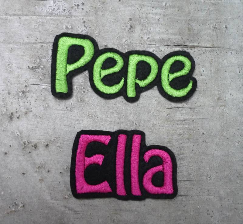 Große Namensapplikation | Schrift 3 Aufnäher/Applikation Auf Schwarzem Filz Wunschname Farbauswahl Einschulung Schultüte Große Namensapplikation | Schrift 3 Aufnäher/Applikation Auf Schwarzem Filz Wunschname Farbauswahl Einschulung Schultüte von byKikkine