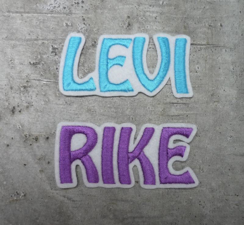 Große Namensapplikation | Schrift 3G Großbuchstaben Aufnäher/Applikation Auf Weißem Filz Wunschname Farbauswahl Einschulung Schultüte Große Namensapplikation | Schrift 3G Großbuchstaben Aufnäher/Applikation Auf Weißem Filz Wunschname Farbauswahl Einschulung Schultüte von byKikkine