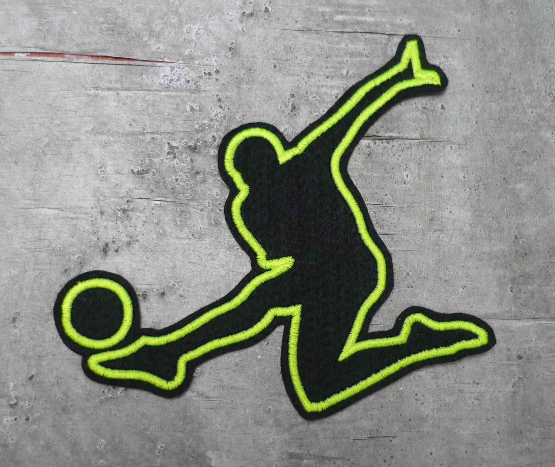 Großer Fußballspieler Aufnäher/Applikation Auf Schwarzem Filz Farbauswahl Neon Einschulung Schultüte Großer Fußballspieler Aufnäher/Applikation Auf Schwarzem Filz Farbauswahl Neon Einschulung Schultüte von byKikkine