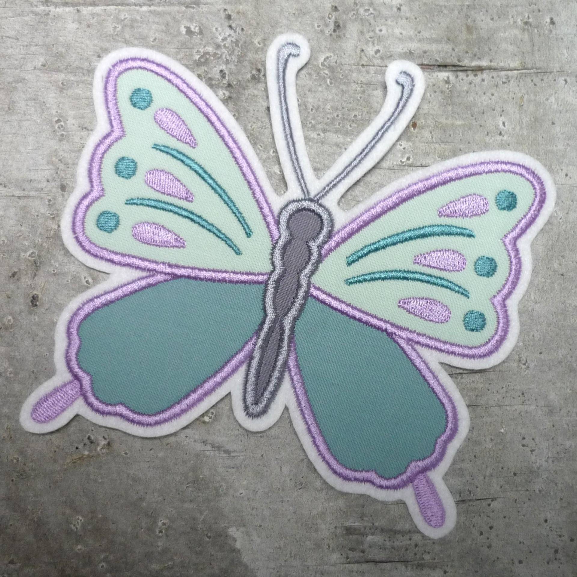Großer Schmetterling Aufnäher/Applikation Einschulung Schultüte von byKikkine