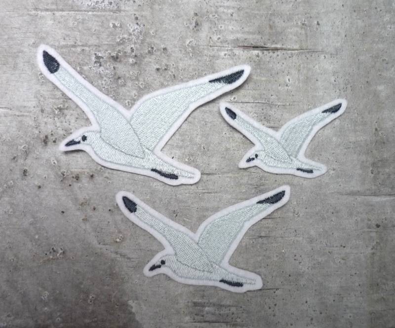 Möwe Aufnäher/Applikation 3 Größen Möwe Aufnäher/Applikation 3 Größen von byKikkine