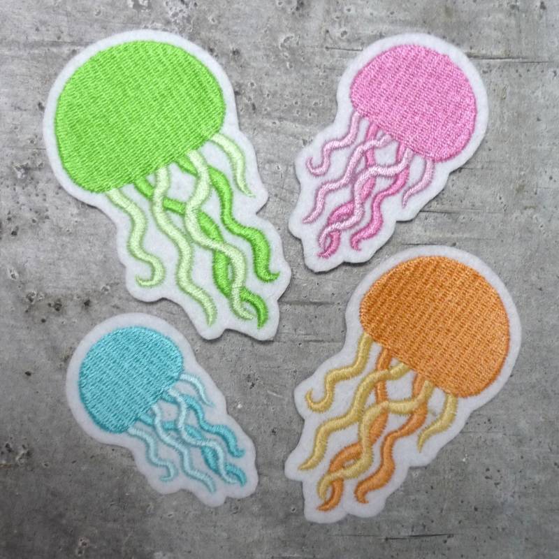 Qualle Aufnäher/Applikation Farbauswahl 4 Größen Schultüte Einschulung Qualle Aufnäher/Applikation Farbauswahl 4 Größen Schultüte Einschulung von byKikkine