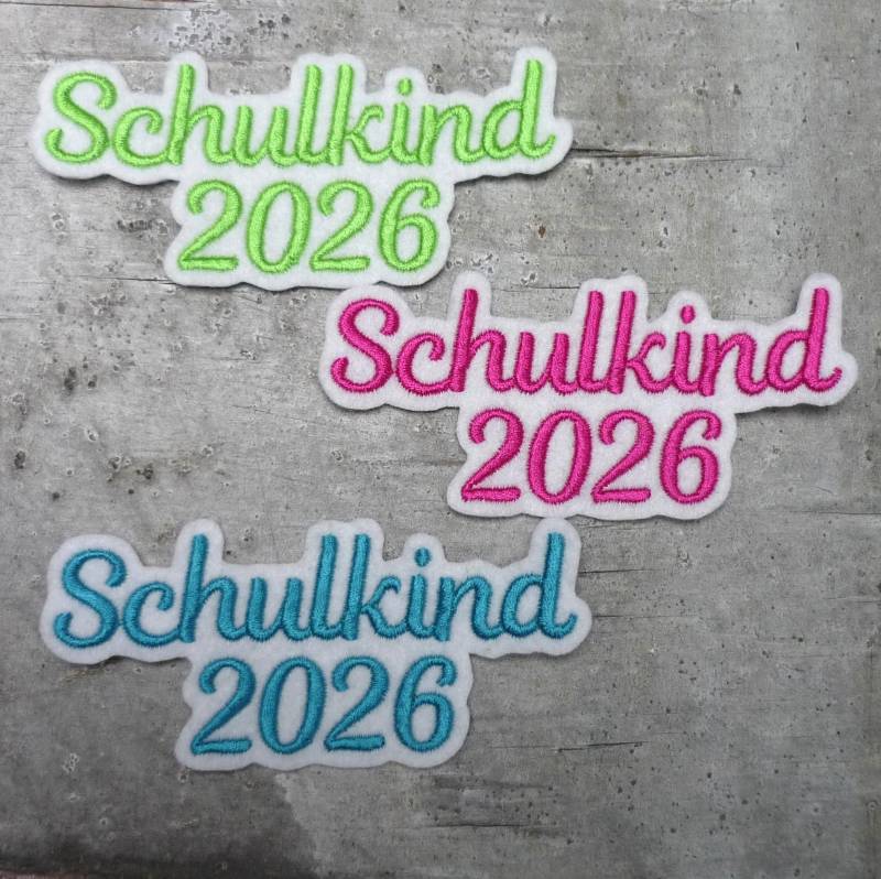 Schulkind 2026 Schriftzug | Schrift 1 Aufnäher/Applikation Auf Weißem Filz Farbauswahl 2 Größen Einschulung Schultüte Schulkind 2026 Schriftzug | Schrift 1 Aufnäher/Applikation Auf Weißem Filz Farbauswahl 2 Größen Einschulung Schultüte von byKikkine