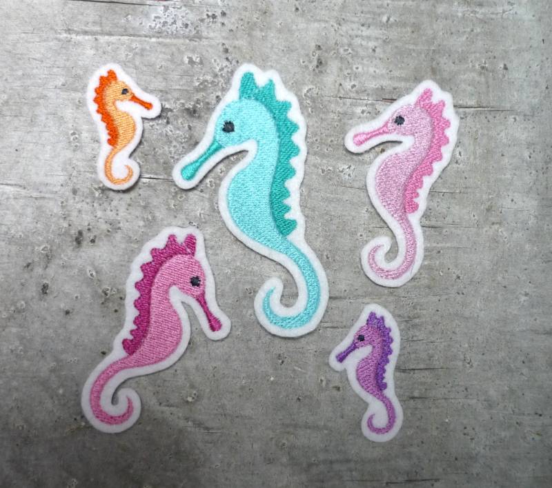 Seepferdchen Aufnäher/Applikation Farbauswahl 3 Größen Schultüte Einschulung von byKikkine