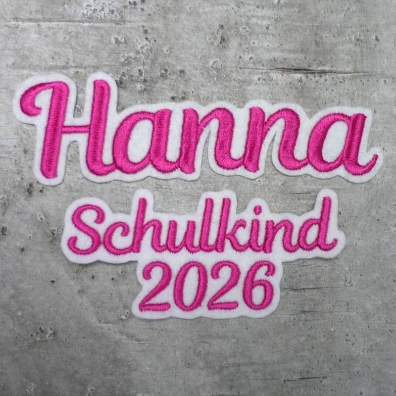 Set Große Namensapplikation + Schulkind 2026 | Schrift 1 Aufnäher/Applikation Auf Weißem Filz Wunschname Farbauswahl Einschulung Schultüte Set Große Namensapplikation + Schulkind 2026 | Schrift 1 Aufnäher/Applikation Auf Weißem Filz Wunschname Farbauswahl Einschulung Schultüte von byKikkine