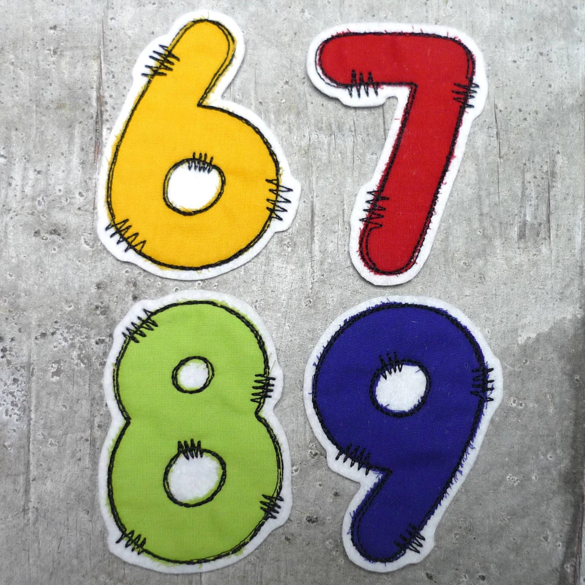 Zahl | Schrift 14 Aufnäher/Applikation 0-9 Möglich Stoffauswahl 4 Größen Fransenoptik Geburtstag von byKikkine