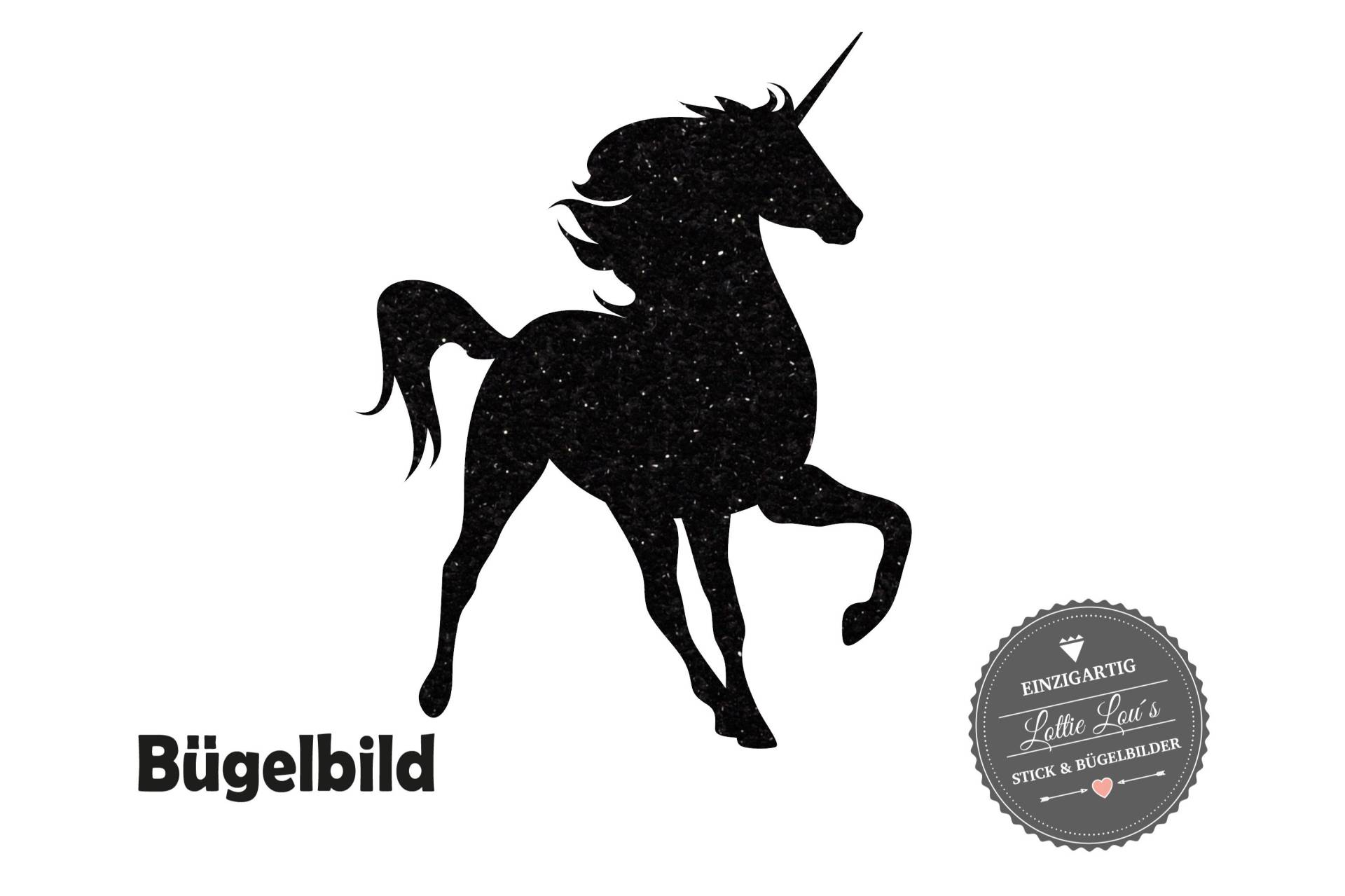 Bügelbild Aufbügler Einhorn Unicorn in Flex, Flock, Glitzer Oder Effekt Bügelbild Aufbügler Einhorn Unicorn in Flex, Flock, Glitzer Oder Effekt von byLottieLou