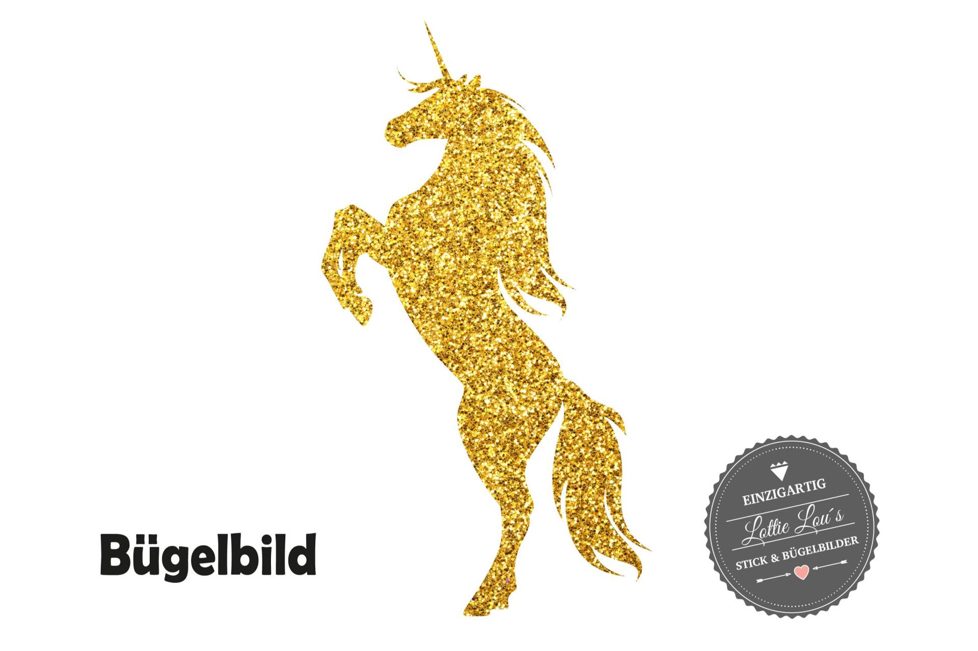 Bügelbild Aufbügler Einhorn Unicorn in Flex, Flock, Glitzer Oder Effekt Bügelbild Aufbügler Einhorn Unicorn in Flex, Flock, Glitzer Oder Effekt von byLottieLou