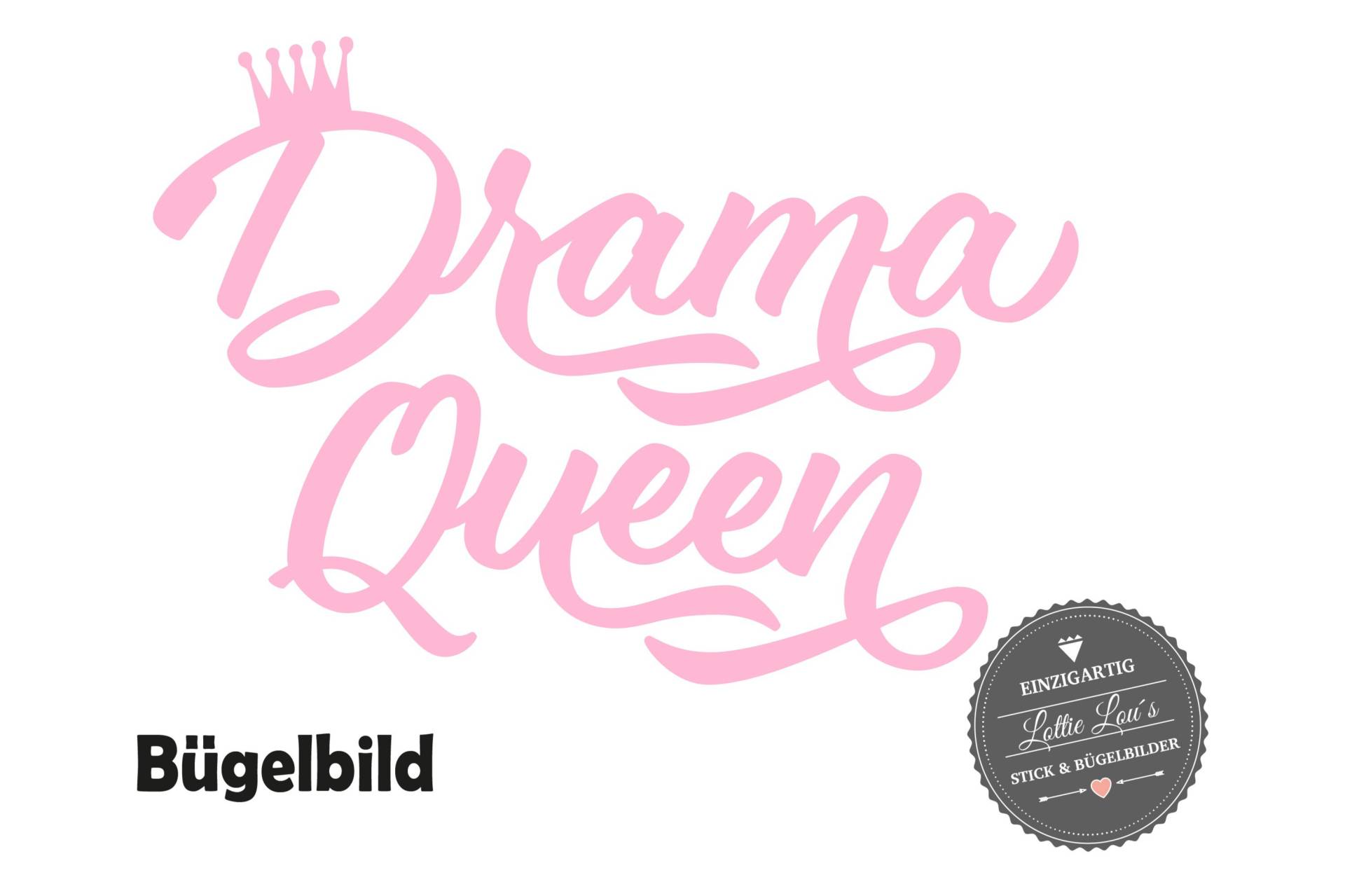 Bügelbild Diy Drama Queen Glitzer Flock Effekt Heat Transfer Aufbügler Iron On Personal Bügelbild Diy Drama Queen Glitzer Flock Effekt Heat Transfer Aufbügler Iron On Personal von byLottieLou