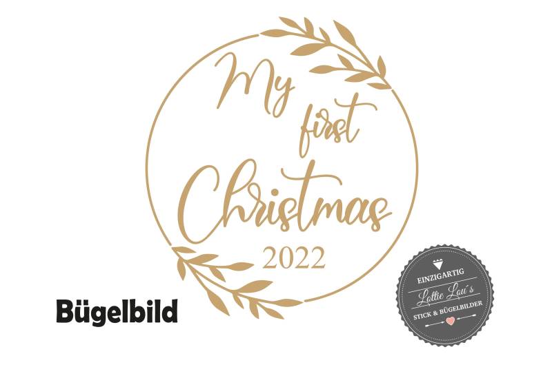 Bügelbild Diy Merry Christmas Frohe Weihnachten Mein Erstes First Glitzer Flock Effekt von byLottieLou
