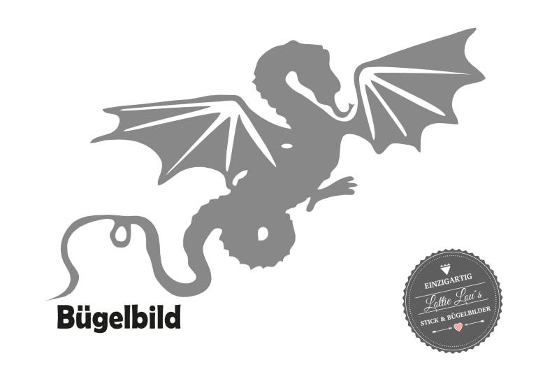 Bügelbild Drachen Dragon Xxl von byLottieLou