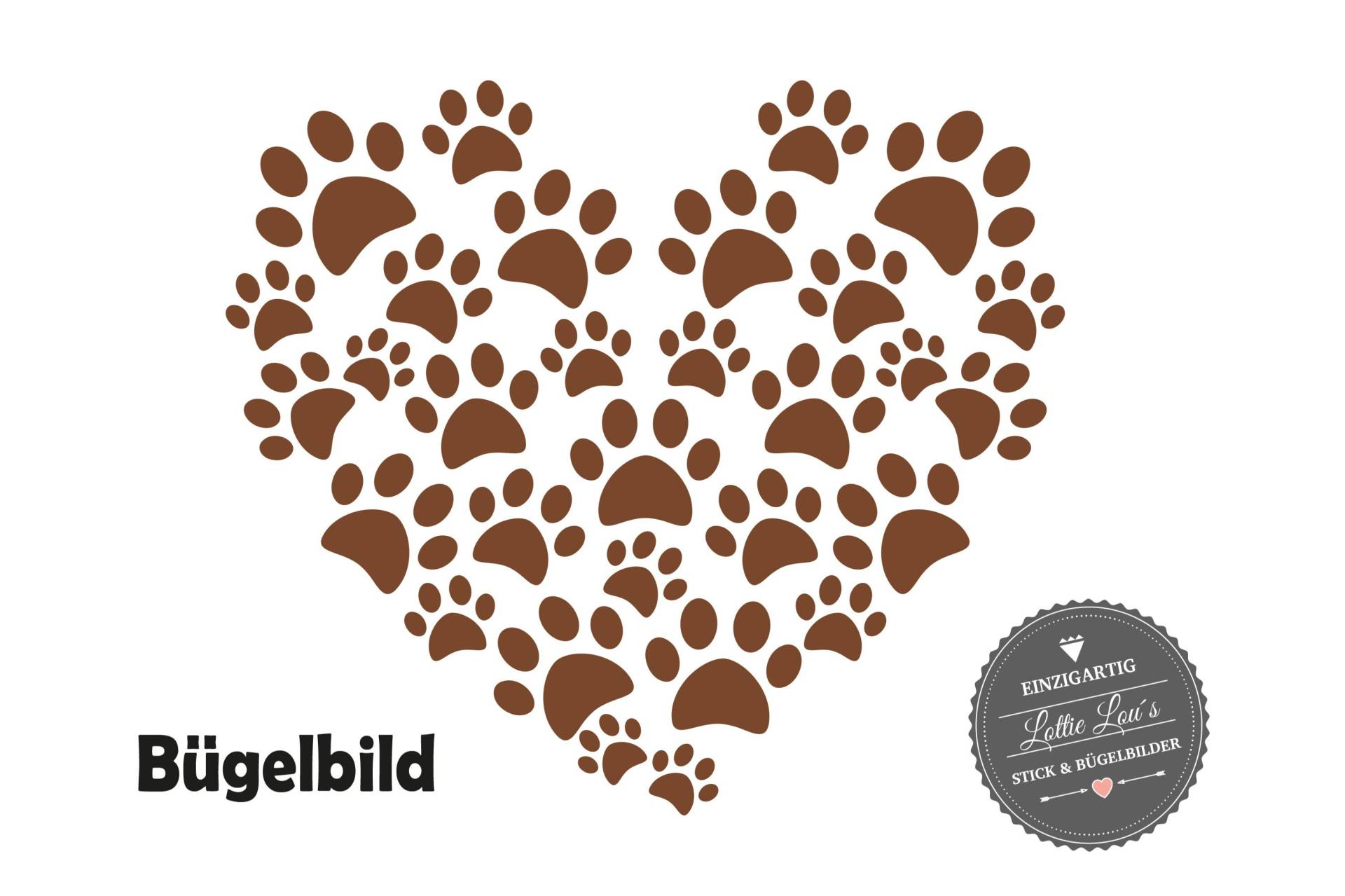 Bügelbild I Love Dogs Hunde in Flex, Flock, Glitzer, Effekt Bügelbild I Love Dogs Hunde in Flex, Flock, Glitzer, Effekt von byLottieLou