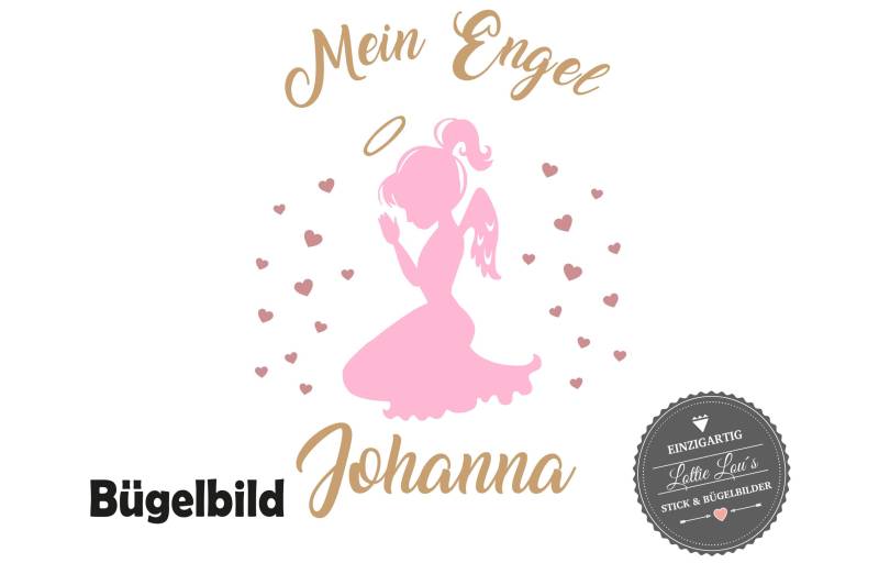 Bügelbild Mein Engel Mit Wunschname Abschied Trauergeschenk von byLottieLou